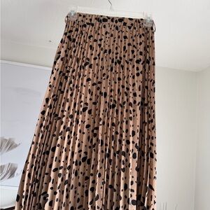 SHEIN Tan and Black A-Line Skirt